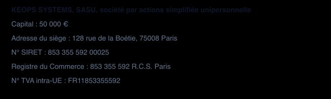 Informations éditeur du site